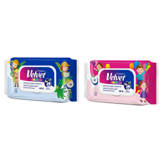 Velvet Junior, papier toaletowy nawilżany, z klipsem, 42 sztuki - 3 - zdjęcie produktu