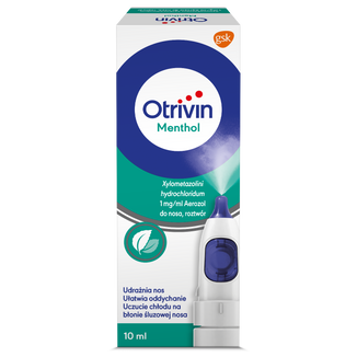 Otrivin Menthol 1 mg/ml, aerozol do nosa, 10 ml - zdjęcie produktu