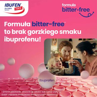 Ibufen dla dzieci Forte o smaku malinowym 200 mg/ 5 ml, zawiesina doustna od 3 miesiąca, 100 ml - 3 - zdjęcie produktu