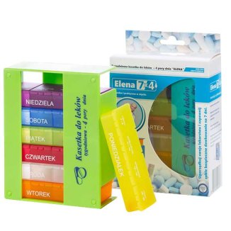 El-Comp Elena, kasetka do leków, tygodniowa, 4-komorowa - 3 - zdjęcie produktu