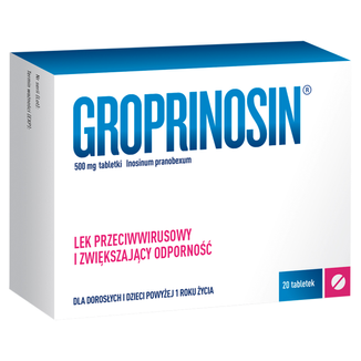 Groprinosin 500 mg, 20 tabletek - 2 - zdjęcie produktu