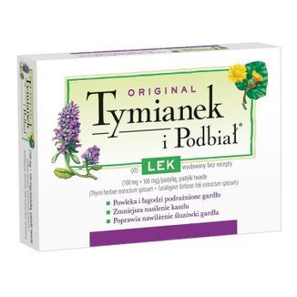 Original Tymianek i Podbiał 100 mg + 100 mg, 24 pastylki twarde - zdjęcie produktu