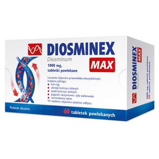Diosminex Max 1000 mg, 60 tabletek USZKODZONE OPAKOWANIE - zdjęcie produktu