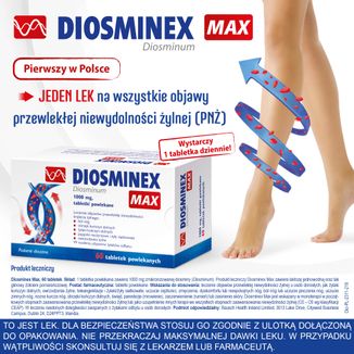 Diosminex Max 1000 mg, 60 tabletek USZKODZONE OPAKOWANIE - 2 - zdjęcie produktu