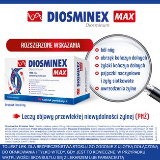 Diosminex Max 1000 mg, 60 tabletek USZKODZONE OPAKOWANIE - 3 - zdjęcie produktu