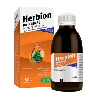 Herbion na kaszel 30 mg/ 5 ml, syrop, 150 ml - zdjęcie produktu