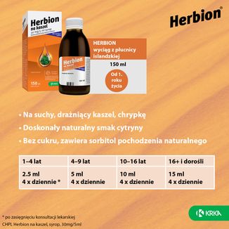 Herbion na kaszel 30 mg/ 5 ml, syrop, 150 ml - 4 - zdjęcie produktu