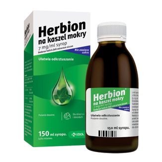 Herbion na kaszel mokry 7 mg/ ml, syrop, 150 ml - zdjęcie produktu