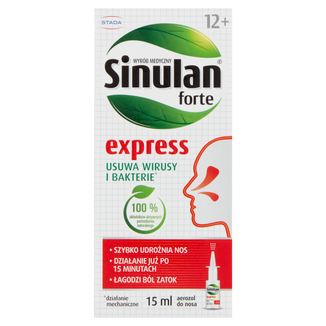 Sinulan Forte Express, aerozol do nosa, 15 ml - 2 - zdjęcie produktu