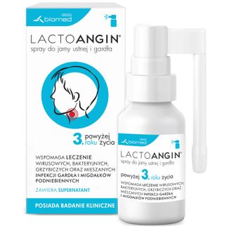 Lactoangin, spray do jamy ustnej i gardła od 3 roku, 30 g - zdjęcie produktu