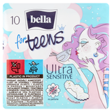 Bella for Teens, podpaski higieniczne ze skrzydełkami, Ultra Sensitive, 10 sztuk - miniaturka zdjęcia produktu