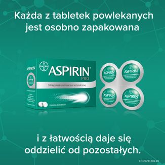 Aspirin Pro 500 mg, 8 tabletek powlekanych - 8 - zdjęcie produktu
