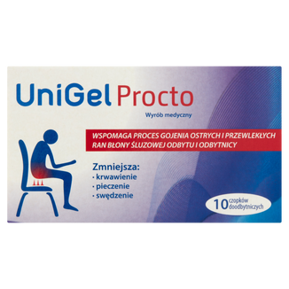 UniGel Procto, czopki doodbytnicze, 10 sztuk - 2 - zdjęcie produktu