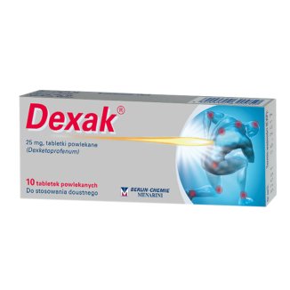 Dexak 25 mg, 10 tabletek powlekanych - 2 - zdjęcie produktu