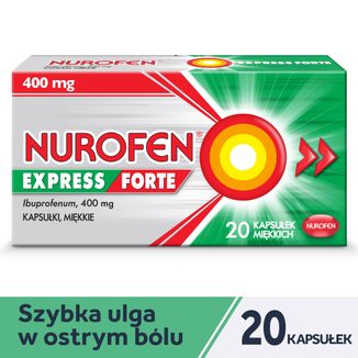Nurofen Express Forte 400 mg, 20 kapsułek miękkich - 2 - zdjęcie produktu
