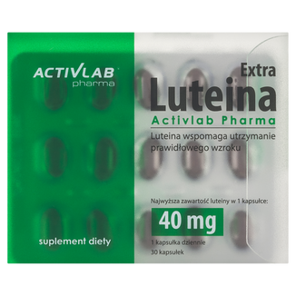 Activlab Pharma Luteina Extra, 30 kapsułek USZKODZONE OPAKOWANIE - zdjęcie produktu