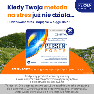 Persen forte 87,5 mg + 17,5 mg + 17,5 mg, 20 kapsułek twardych - 2 - zdjęcie produktu