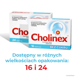 Cholinex 150 mg, bez cukru, 24 pastylki do ssania - 10 - zdjęcie produktu