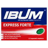 Ibum Express Forte 400 mg, 12 kapsułek miękkich - miniaturka zdjęcia produktu