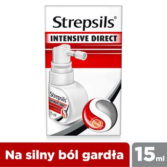 Strepsils Intensive Direct 8,75 mg, aerozol do stosowania w jamie ustnej, roztwór, 15 ml - 2 Strepsils Intensive Direct 8,75 mg, aerozol do stosowania w jamie ustnej, roztwór, 15 ml - 2 - zdjęcie produktu