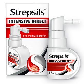 Strepsils Intensive Direct 8,75 mg, aerozol do stosowania w jamie ustnej, roztwór, 15 ml - 3 Strepsils Intensive Direct 8,75 mg, aerozol do stosowania w jamie ustnej, roztwór, 15 ml - 3 - zdjęcie produktu