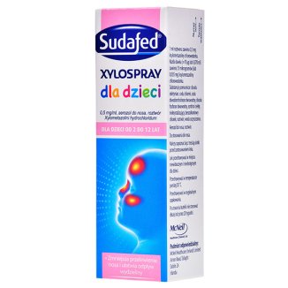 Sudafed XyloSpray dla dzieci 0,5 mg/ ml, aerozol do nosa, 2-12 lat, 10 ml - 4 - zdjęcie produktu