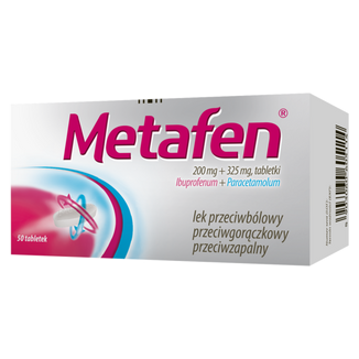 Metafen 200 mg + 325 mg, 50 tabletek USZKODZONE OPAKOWANIE - zdjęcie produktu
