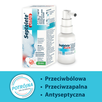 Septolete Ultra (1,5 mg + 5 mg)/ml, aerozol do stosowania w jamie ustnej, roztwór, 30 ml - 2 - zdjęcie produktu