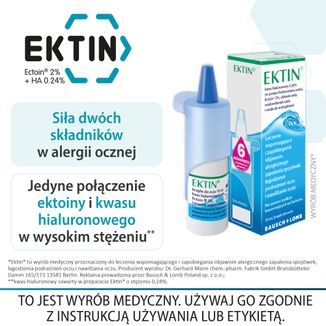 Ektin, krople do oczu, roztwór, 10 ml - 3 Ektin, krople do oczu, roztwór, 10 ml - 3 - zdjęcie produktu