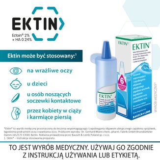 Ektin, krople do oczu, roztwór, 10 ml - 5 Ektin, krople do oczu, roztwór, 10 ml - 5 - zdjęcie produktu
