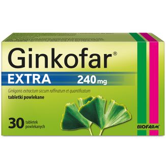 Ginkofar Extra 240 mg, 30 tabletek powlekanych - zdjęcie produktu