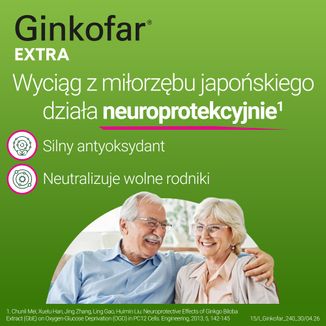 Ginkofar Extra 240 mg, 30 tabletek powlekanych - 5 - zdjęcie produktu