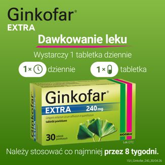 Ginkofar Extra 240 mg, 30 tabletek powlekanych - 8 - zdjęcie produktu