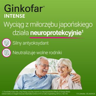 Ginkofar Intense 120 mg, 60 tabletek powlekanych - 5 - zdjęcie produktu
