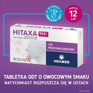 Hitaxa Fast 5 mg, 10 tabletek ulegających rozpadowi w jamie ustnej - 5 - zdjęcie produktu