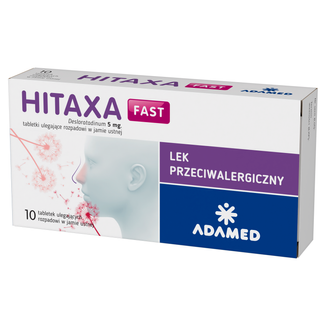 Hitaxa Fast 5 mg, 10 tabletek ulegających rozpadowi w jamie ustnej - 2 - zdjęcie produktu
