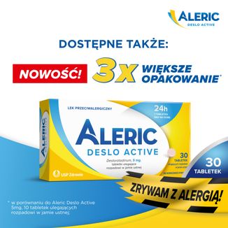 Aleric Deslo Active 5 mg, 10 tabletek ulegających rozpadowi w jamie ustnej KRÓTKA DATA - 6 - zdjęcie produktu