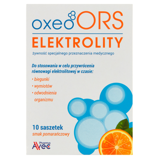 Oxeo ORS Elektrolity, smak pomarańczowy, 4,2 g x 10 saszetek - 2 - zdjęcie produktu