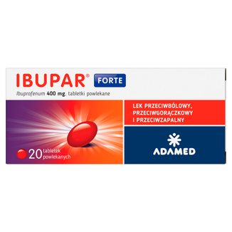 Ibupar Forte, 400 mg, 20 tabletek powlekanych - 2 - zdjęcie produktu