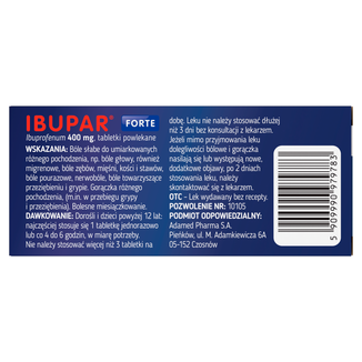 Ibupar Forte, 400 mg, 20 tabletek powlekanych - 3 - zdjęcie produktu