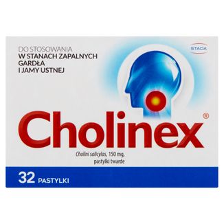 Cholinex 150 mg, 32 pastylki do ssania KRÓTKA DATA - zdjęcie produktu