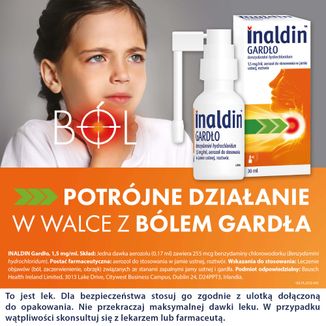 Inaldin Gardło 1,5 mg/ ml, aerozol do stosowania w jamie ustnej, 30 ml - 2 - zdjęcie produktu