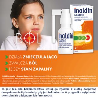 Inaldin Gardło 1,5 mg/ ml, aerozol do stosowania w jamie ustnej, 30 ml - 3 - zdjęcie produktu