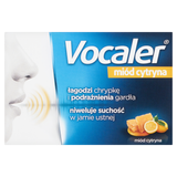 Vocaler, miód cytryna, 12 pastylek do ssania - miniaturka zdjęcia produktu