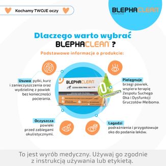 Blephaclean, chusteczki sterylne do codziennej higieny powiek, 20 sztuk USZKODZONE OPAKOWANIE - 4 Blephaclean, chusteczki sterylne do codziennej higieny powiek, 20 sztuk USZKODZONE OPAKOWANIE - 4 - zdjęcie produktu