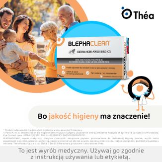 Blephaclean, chusteczki sterylne do codziennej higieny powiek, 20 sztuk USZKODZONE OPAKOWANIE - 9 Blephaclean, chusteczki sterylne do codziennej higieny powiek, 20 sztuk USZKODZONE OPAKOWANIE - 9 - zdjęcie produktu