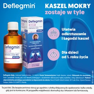 Deflegmin Baby 7,5 mg/ ml, krople doustne, 50 ml - 3 - zdjęcie produktu