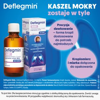 Deflegmin Baby 7,5 mg/ ml, krople doustne, 50 ml - 4 - zdjęcie produktu