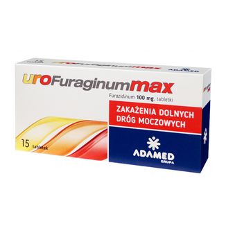 UroFuraginum Max 100 mg, 15 tabletek USZKODZONE OPAKOWANIE - zdjęcie produktu