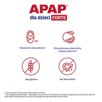 Apap dla dzieci Forte 40 mg/ ml, zawiesina doustna, 85 ml - 3 - zdjęcie produktu
